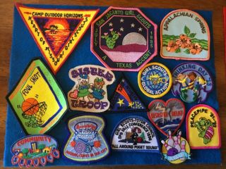 14 Vintage Girl Scout Event/fun Patches - See Photo