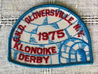 Vtg.  1975 Boy Scout Bsa G.  N.  D.  Klondike Derby Patch Gloversville Ny Estate Find
