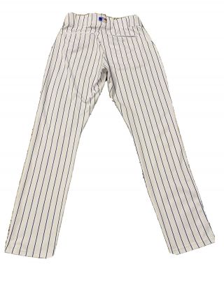 MLB Authenticated - Amed Rosario Home White Pinstripe Pants Issued By NY Mets 3