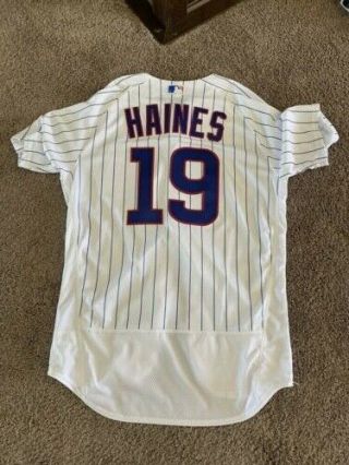 Game Worn Chicago Cubs Jersey Andy Haines 2018 Postseason
