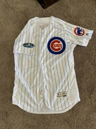Game worn chicago cubs jersey Andy Haines 2018 postseason 2