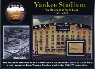 Piece Of The Yankee Stadium - Babe Ruth,  Lou Gehrig,  Yogi Berra