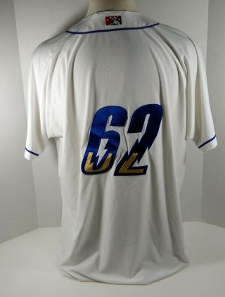2019 Omaha Storm Chasers 62 Game White Jersey Osc0068