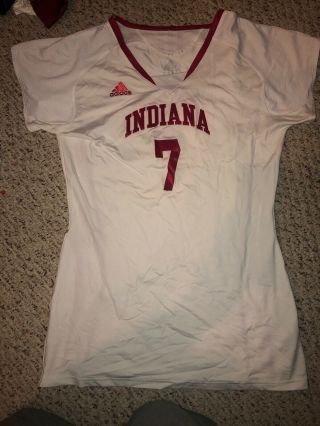 Adidas Indiana Hoosiers 7 Womens Volleyball Game Worn Jersey L