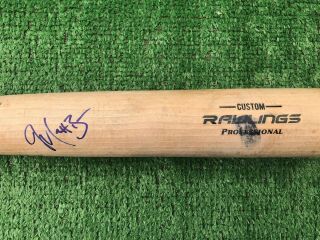 Los Angeles Dodgers Matt Beaty Autographed Game Baseball Bat