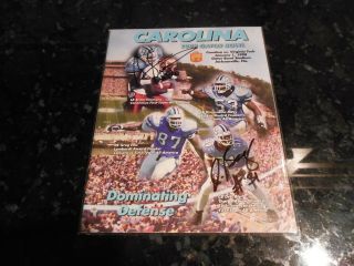 1998 Unc Tar Heels Gator Bowl Program Autographed By Brian Simmons And Dre Bly