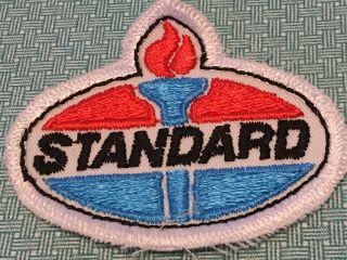 Vintage Standard Gas & Oil Gas Station Sew On Patch 3 " Long 2 1/2 " Wide