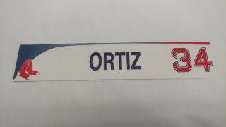 Boston Red Sox David Ortiz Spring Training Locker Room Name Plate