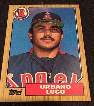 Urbano Lugo 1987 Topps Error Wrong Back Card Willie Hernandez Vintage Oddball