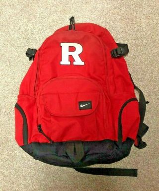 Rutgers Football Game Worn / / Issued Player Nike Back Pack - Greg Schiano
