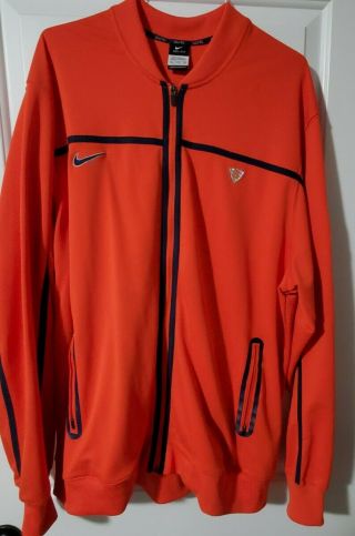 Nike Game Team Issue Syracuse Orange Warm Up Sweatshirt Zip Travel Xxl