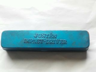 Vintage Justen Impact Type Driver (2500) W/4 Bits & Instructions