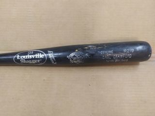 Carl Crawford Game Cracked Bat Rays Dodgers Red Sox