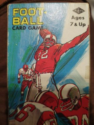 Vintage Built Rite Toy Football Card Game And 24 Cards