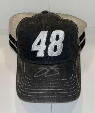 - Signed - Jimmie Johnson Lowe’s Hat Autographed Hms 7x Champion Hof