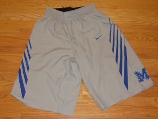 Nike Memphis Tigers Team Issue Shorts Nike Size 34,  2 Grey Blue 2016 - 2017