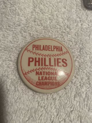 1950 Vintage Philadelphia Phillies Pin Pinback Button National League Champions