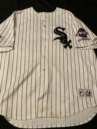 Ozzie Guillen White Sox Majestic Jersey With World Series Patch Size L