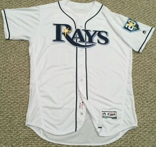 BOROSKI size 48 41 2018 Tampa Bay Rays home white game jersey issued by Rays 2