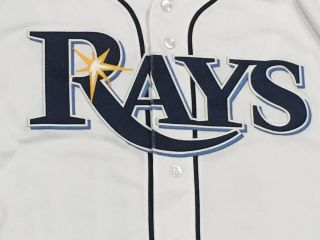 BOROSKI size 48 41 2018 Tampa Bay Rays home white game jersey issued by Rays 3