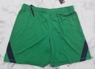 3xl Nwt Notre Dame Football Team Issued Under Armour Green Shorts Heat Gear