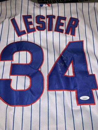 Jon Lester Signed Authentic Team Issued Chicago Cubs Jersey Jsa Light Sig