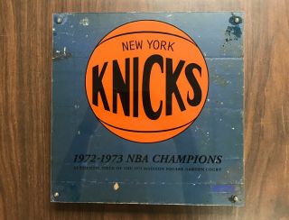 York Knicks Game Floor Court Msg Steiner 12x12 Willis Reed