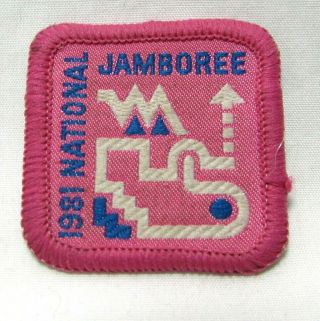 Vtg 1981 Bsa Boy Scouts National Jamboree Obstacle Course Trail Badge Patch Nos