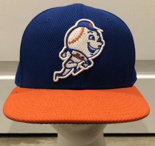 Dave Racaniello York Mets - 2013 Team Issued / Game Worn Hat Mr Met Logo