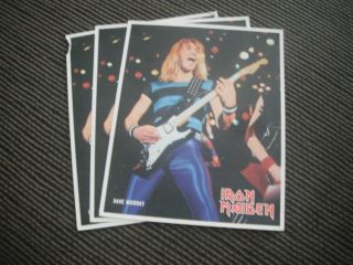 Vtg 84 Freezz Frame Iron Maiden Dave Murray Live Color 8x10 Photo Promo Picture