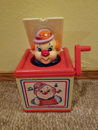 Meritus Industries Inc Jack - In - The - Box W/ Pop - Up Clown Vintage Classic Toy 1988