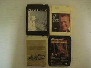 4 Vintage Ferlin Husky 8 Track Tapes - - In