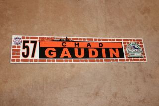 San Francisco Giants Game (chad Gaudin) Locker Name Plates Rare