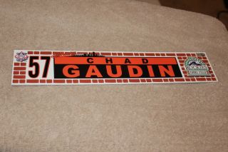 San Francisco Giants (chad Gaudin) Locker Name Plates Rare