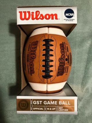 Made In Usa Wilson Gst Leather Ncaa Game Football