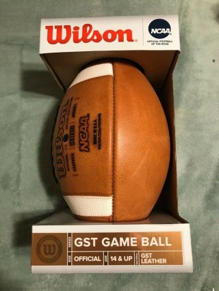 Made in USA Wilson GST Leather NCAA Game Football 2