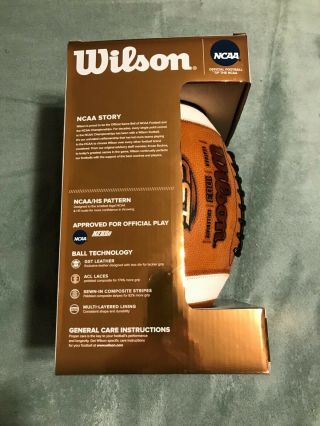 Made in USA Wilson GST Leather NCAA Game Football 3