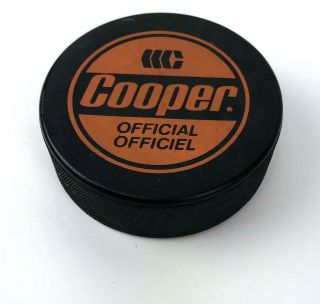 Vintage Masters Tournament 1985 Cooper Hockey Puck Made In Czechoslovakia