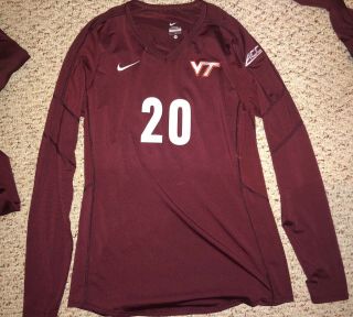 2014 Virginia Tech Hokies 20 Kathryn Caine Game Worn Volleyball Jersey