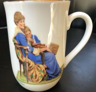Vintage 1982 Norman Rockwell Museum Bedtime Collectable Authentic Coffee Cup Mug