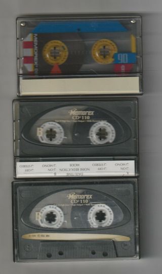 Vintage Cassettes - Memorex - Dbs 90/ Cd - 110 (2) -