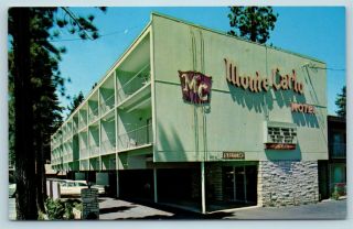 Postcard Ca South Lake Tahoe California Monte Carlo Motel Vintage Cars B12