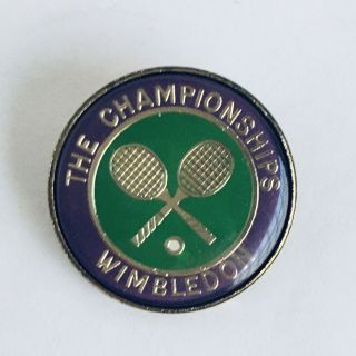 Vintage The Championships Wimbledon Pin Badge Button England Rare Enamel 1”