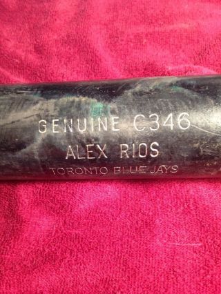 Alex Rios Game Louisville Slugger Baseball Bat Toronto Blue Jays Broken Bat