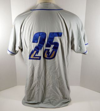 2019 Omaha Storm Chasers 25 Game Grey Jersey Osc0007