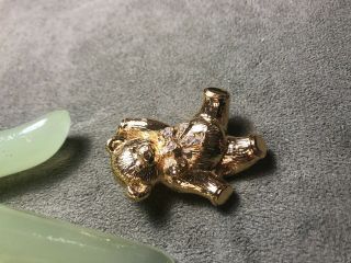 Vintage 1 3/4” Goldtone Clear Rhinestone Accented Bear Style Pin AVON - F 2
