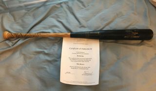 Mike Blowers Game Bat W/coa And Collectible Bat Holder - Oakland A’s