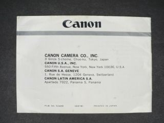 Canon Speedlite 200 Vintage 1967 Camera Flash Instruction Book / User Guide 2