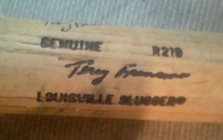 Terry Francona Game Autographed Bat (broken) Louisville Slugger