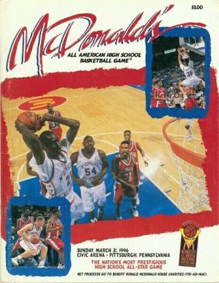 1996 Mcdonald’s All American Basketball Games - Official Program - Kobe Bryant